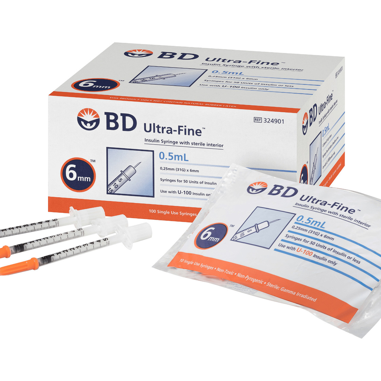 BD Soloshot 0.5ml 100pack Mini Syringes