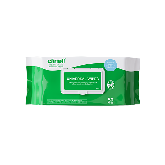 Clinell Universal Wipes with Adhesive Back